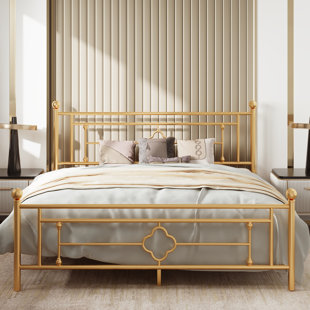 Gold King Size Beds You'll Love | Wayfair